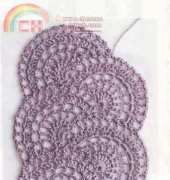 Curved lace crocheted