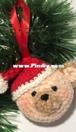 Círculo SA - Renata Vieira Croche - Renata Vieira - Teddy Bear Claus ornament - Ursinho Noel Pelúcia - Portuguese - Free