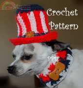 Posh Pooch Designs - Sara Sach - Uncle Sams Top hat - Patriotic Hat