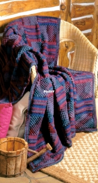 Textured Panels Afghan by Patons - Free