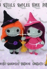 Galencaixe Encaixe y Amigurumis - Vita -  witch steals smiles free pattern - Spanish and English - Free