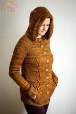 Glazed Pecan Hoodie by Meiju Kallio - Meiju Knits