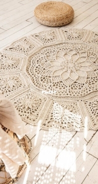 Tatiana Ryazanova _ crochet rug LaceLily by LaceMats _ English