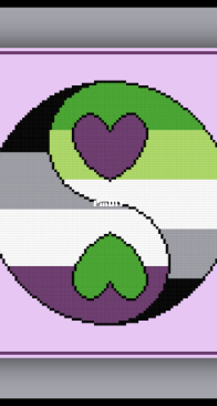 Cross Stitch Quest - Ace Aro Yin Yang - free