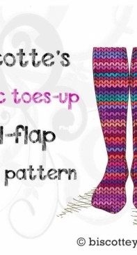 Biscottes Basic Toes-up Heel-flap Socks by Louise Robert - Free