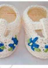 Cheryls Crochet - CC35 Cotton T Strap Baby Booties