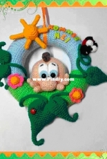 Sanis-Fitzereien - Sandra Schlehahn - Door wreath look peek - Russian - Translated