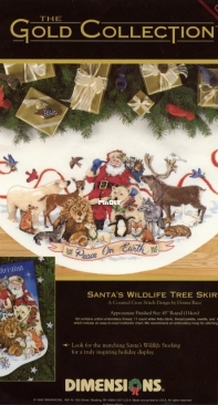 Dimensions - The Gold Collection 8565 Santas Wildlife Tree Skirt XSD