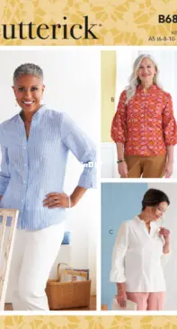 Butterick sewing pattern no B6816 Misses' Top