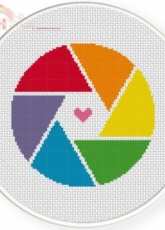 Daily Cross Stitch - Rainbow Shutter