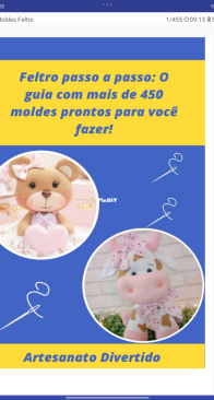 Artesanato Divertido - 500 Moldes de Feltro - Portuguese
