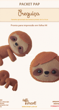 Timart - Fátima Barbosa - Sloth - Preguiça - Portuguese