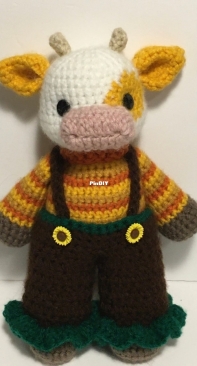 AmigurumiByRuby sunsflower cow zonnenbloem koe