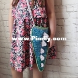 Osage County Crochet - Sadie Sheppard - Dino Tail Kids Purse