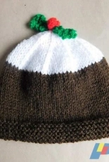 Cute Christmas Pudding Baby Hat by Marianna Mel-Free