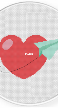 Daily Cross Stitch - Around My Heart