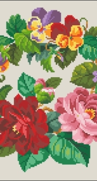 Berlin Woolwork - Flower Wreath SAGA