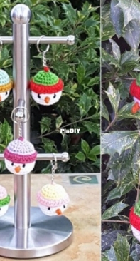 Crochet at Teris - Teri Hamilton - Snowman Keychain - Free