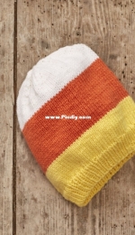 Candy Corn Slouchy Hat by Jodi Lewanda for Yarnspirations Red Yarns  - Free
