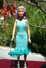 Maguinda Bolsón - Celeste dress and bag set for dolls