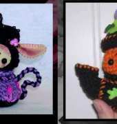 Peggy Toes - Peggy Heap Reed - Tean-Ny Plumberry Bunny, Teapot and lid