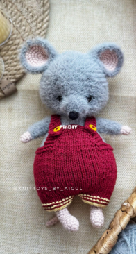 Mouse - Fazylyanova Aigul - Knittoys by aigul - Russian