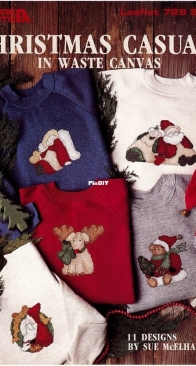 Leisure Arts Leaflet 729 - Christmas Casuals in Waste Canvas by Sue McElhaney