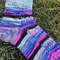 Starry Sky Socks by Amy Kate Sutherland - The Graceful Triangle