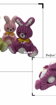 Jookz creaties - Joke Postma - Ribblz mini Easter bunny and egg warmer - Ribblz mini Paashaas en eierwarmer - Dutch