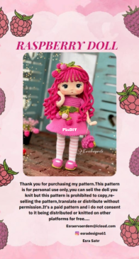 Esradesigns61 - Esra Satır - Raspberry Doll