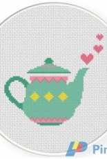 Daily Cross Stitch  - Pretty Teapot
