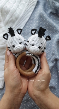 Toys by Inna Chi - Inna Chi Hm - Inna Chibinova - Chybinova - Zebra Rattle