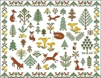 OwlForest Embroidery 0044-LL Fox Forest PCS + XSD