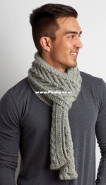 Braid and Twist Knit Scarf by Emily Berney-Free