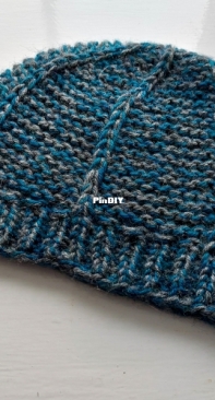 Garter Squish Beanie by Cat Ware-Free