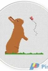 Daily Cross Stitch - Bunny And Butterfly