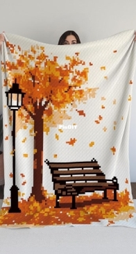 Handmade crochet Jo _ autumn evening blanket _ English