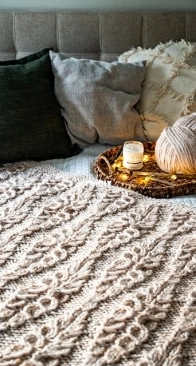 Snow Fern Blanket by Kalurah Hudson