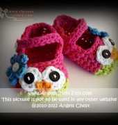 Angels Chest Boutique - Mary Angel Morris - Owl Mary Jane Slippers Newborn to Children