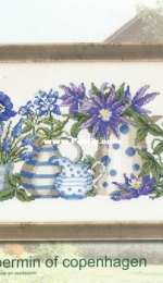 Permin of Copenhagen 12-5187 - 155187 - Blue Flowers PCS