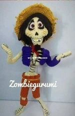 Zombiegurumi - Luisa contreras - Hector amigurumi pattern - Spanish