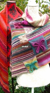 Sculpted Flowers Wrap by Reimy Johanna Designs