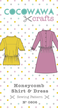 Cocowawa crafts - No 0806 - Honeycomb Shirt and Dress - Sizes US 2-20