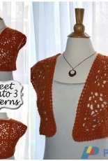 My Sweet Potato 3 - Christine Mitchell - Crooped Motif Cardigan