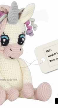 Lovely Baby Gifts - Veronica - Unicorn - Danish, Dutch, French or Spanish