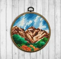 2x2 Stitch Art - Landscape #38 - Western Mountain XSD
