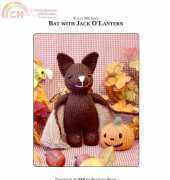 Fuzzy Mittens-Bat With Jack O Lantern by Barbara Prime