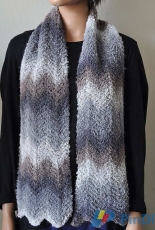 Inca Clouds Clouds & Fog Scarf by Susan Druding /Crystal Palace Yarns-Free