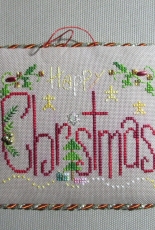 Finshed Cross stitch Christmas ornament