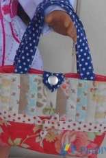 Val Spiers Sews - Patchwork Tote for 18 inch Doll by Val Spiers